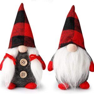 Christmas Gnomes Plush Set of 2 Figurine Nordic Plush Elf Doll Decoration